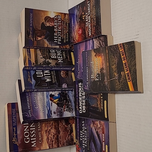 10 Large Print Love Inspired Suspense Inspirational Romance Paperback Books - Picture 1 of 16
